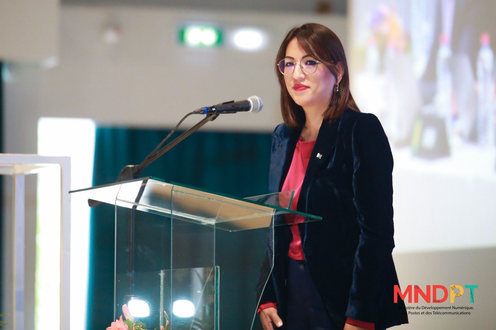 Stéphanie Delmotte, Ministre du Développement Numérique, des Postes et des Télécommunications lors de la semaine d'ateliers du SADC à Madagascar